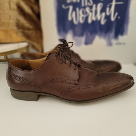 Bally Men's Normal Brown Wing Tip Oxford Dress Shoes Size 12 Great Condition - Picture 4 of 12